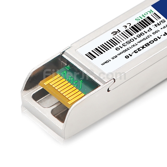 Cisco SFP-10G-BXU-I対応互換 10GBASE-BX10-U SFP+モジュール（1270nm-TX/1330nm-RX 10km DOM）の画像