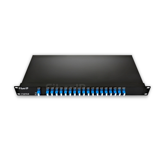 18チャネル 1270-1610nm デュアルファイバ CWDM波長合分波モジュール（モニターポート付き、LC/UPC、FMU 1Uラックマウント）の画像