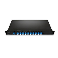 16チャネル C27-C42 デュアルファイバ DWDM波長合分波モジュール（FMU 1Uラックマウント、LC/UPC）