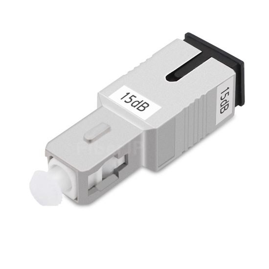 SC/UPC シングルモード光固定減衰器（オス-メス、15dB）の画像