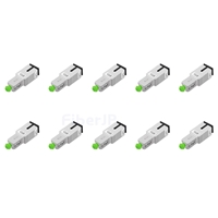 SC/APC シングルモード光固定減衰器（オス-メス、10dB、10個/パック)