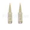 1m SC/UPC-SC/UPC シンプレックス マルチモード 光パッチケーブル（2.0mm PVC/OFNR OM1）の画像