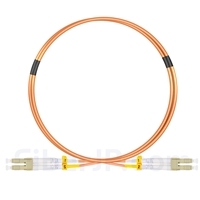 2m LC/UPC-LC/UPC デュプレックス マルチモード 光パッチケーブル（2.0mm PVC/OFNR OM1）