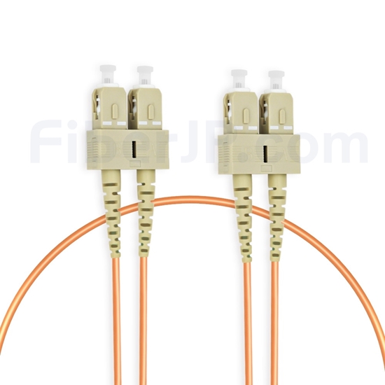 1m SC/UPC-SC/UPC デュプレックス マルチモード 光パッチケーブル（2.0mm PVC/OFNR OM1）の画像