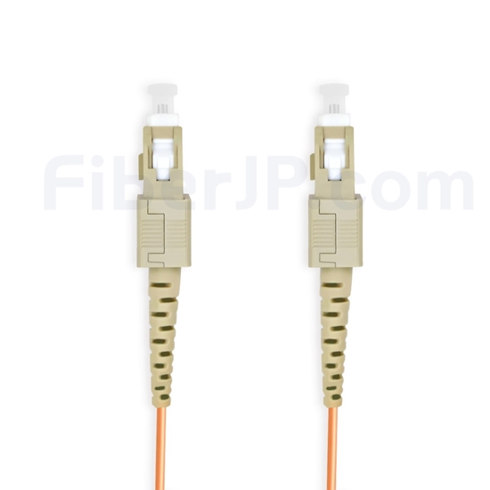 1m SC/UPC-SC/UPC デュプレックス マルチモード 光パッチケーブル（2.0mm PVC/OFNR OM1）の画像