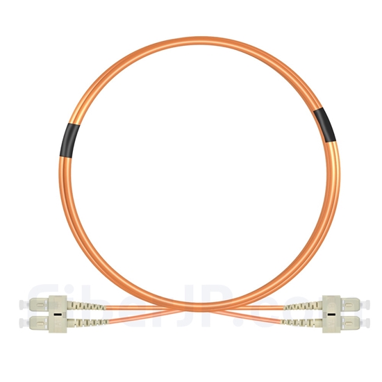 3m SC/UPC-SC/UPC デュプレックス マルチモード 光パッチケーブル（3.0mm PVC/OFNR OM1）の画像