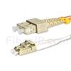 15m LC/UPC-SC/UPC デュプレックス マルチモード 光パッチケーブル（3.0mm PVC/OFNR OM1）の画像