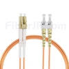 5m LC/UPC-ST/UPC デュプレックス マルチモード 光パッチケーブル(2.0mm PVC/OFNR OM2)の画像