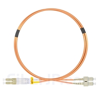 2m LC/UPC-SC/UPC デュプレックス マルチモード 光パッチケーブル(2.0mm LSZH OM2)