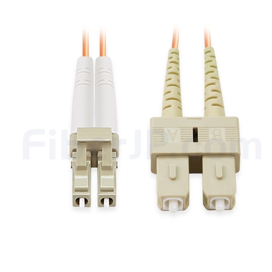 3m LC/UPC-SC/UPC デュプレックス マルチモード 光パッチケーブル(2.0mm LSZH OM2)の画像