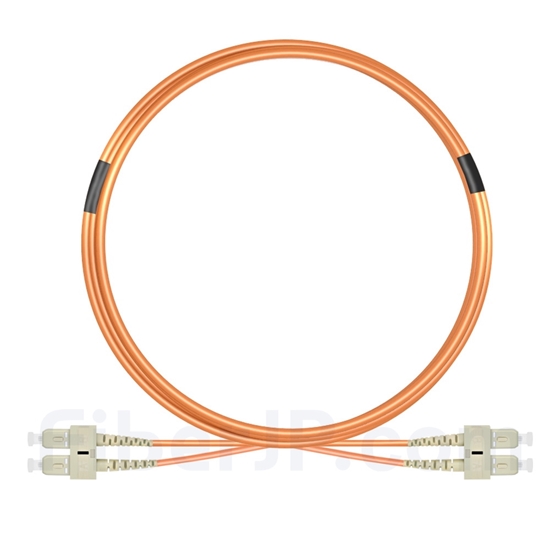 5m SC/UPC-SC/UPC デュプレックス マルチモード 光パッチケーブル(2.0mm LSZH OM2)の画像