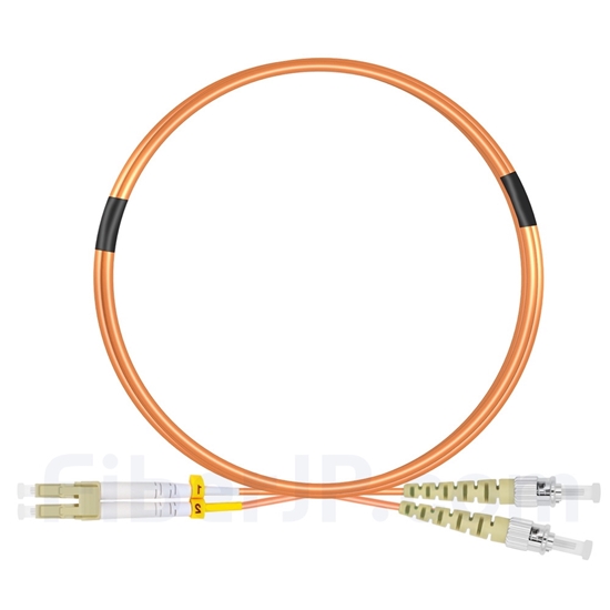3m LC/UPC-ST/UPC デュプレックス マルチモード 光パッチケーブル(2.0mm LSZH OM2)の画像