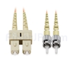 3m SC/UPC-ST/UPC デュプレックス マルチモード 光パッチケーブル（2.0mm LSZH OM2）の画像