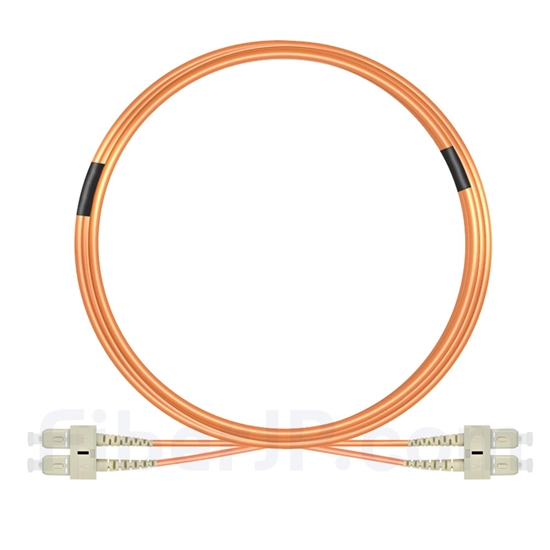 10m SC/UPC-SC/UPC デュプレックス マルチモード 光パッチケーブル（3.0mm PVC/OFNR OM2)の画像