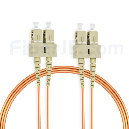 5m SC/UPC-SC/UPC デュプレックス マルチモード 光パッチケーブル（3.0mm PVC/OFNR OM2)の画像