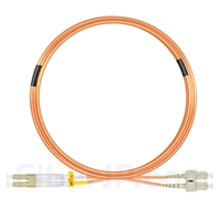 7m LC/UPC-SC/UPC デュプレックス マルチモード 光パッチケーブル（3.0mm PVC/OFNR OM2)