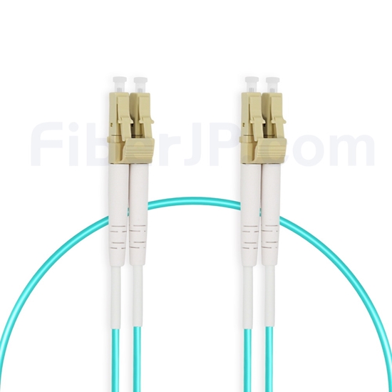 1m LC/UPC-LC/UPC デュプレックス マルチモード 光パッチケーブル（2.0mm PVC/OFNR OM3）の画像