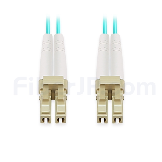 1m LC/UPC-LC/UPC デュプレックス マルチモード 光パッチケーブル（2.0mm PVC/OFNR OM3）の画像