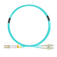 3m LC/UPC-SC/UPC デュプレックス マルチモード 光パッチケーブル（2.0mm PVC/OFNR OM3）