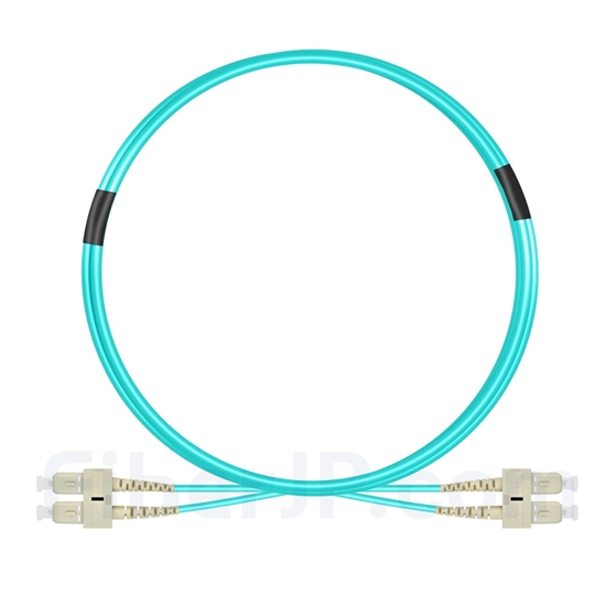 2m SC/UPC-SC/UPC デュプレックス マルチモード 光パッチケーブル（2.0mm PVC/OFNR OM3）の画像