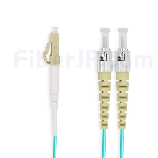 2m LC/UPC-ST/UPC デュプレックス マルチモード 光パッチケーブル（2.0mm PVC/OFNR OM3）の画像