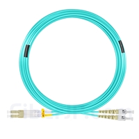 20m LC/UPC-ST/UPC デュプレックス マルチモード 光パッチケーブル（2.0mm PVC/OFNR OM3）