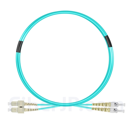 3m SC/UPC-ST/UPC デュプレックス マルチモード 光パッチケーブル（2.0mm PVC/OFNR OM3）の画像