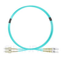 1m SC/UPC-ST/UPC デュプレックス マルチモード 光パッチケーブル（2.0mm PVC/OFNR OM3）