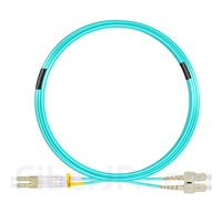 10m LC/UPC-SC/UPC デュプレックス マルチモード 光パッチケーブル（2.0mm LSZH OM3）の画像
