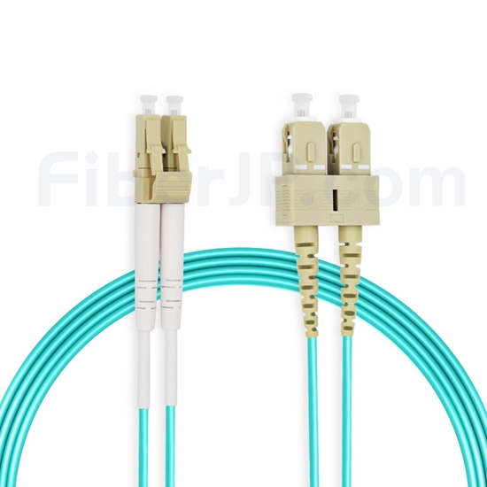 7m LC/UPC-SC/UPC デュプレックス マルチモード 光パッチケーブル（2.0mm LSZH OM3）の画像