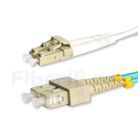 7m LC/UPC-SC/UPC デュプレックス マルチモード 光パッチケーブル（2.0mm LSZH OM3）の画像