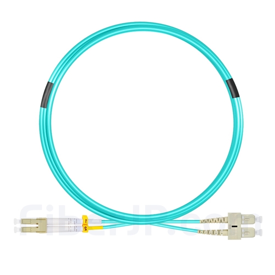 5m LC/UPC-SC/UPC デュプレックス マルチモード 光パッチケーブル（2.0mm LSZH OM3）の画像
