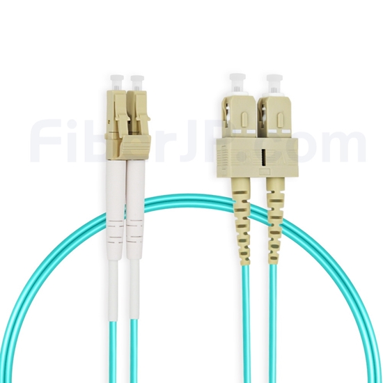 3m LC/UPC-SC/UPC デュプレックス マルチモード 光パッチケーブル（2.0mm LSZH OM3）の画像