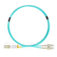 1m LC/UPC-SC/UPC デュプレックス マルチモード 光パッチケーブル（2.0mm OFNP OM3）