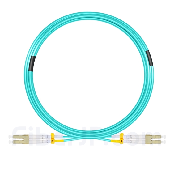 15m LC/UPC-LC/UPC デュプレックス マルチモード 光パッチケーブル（2.0mm LSZH OM4）の画像