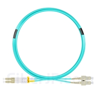5m LC/UPC-SC/UPC デュプレックス マルチモード 光パッチケーブル（2.0mm LSZH OM4）