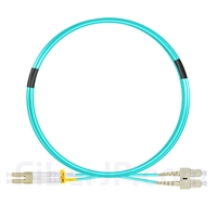 2m LC/UPC-SC/UPC デュプレックス マルチモード 光パッチケーブル（2.0mm OFNP OM4）の画像