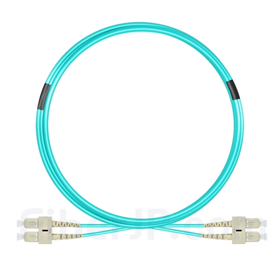 5m SC/UPC-SC/UPC デュプレックス マルチモード 光パッチケーブル（3.0mm LSZH OM4）の画像
