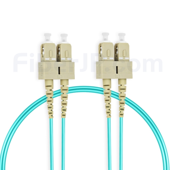 3m SC/UPC-SC/UPC デュプレックス マルチモード 光パッチケーブル（3.0mm PVC/OFNR OM4）の画像