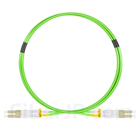 1m LC/UPC-LC/UPC デュプレックス マルチモード 広帯域 光パッチケーブル（2.0mm LSZH OM5）