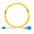 10m LC/UPC-SC/UPC デュプレックス シングルモード 光パッチケーブル（2.0mm PVC/OFNR OS2）の画像