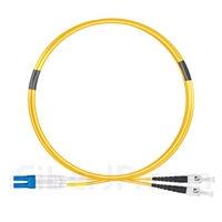 2m LC/UPC-ST/UPC デュプレックス シングルモード 光パッチケーブル（2.0mm PVC/OFNR OS2）