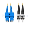 1m SC/UPC-ST/UPC デュプレックス シングルモード 光パッチケーブル（2.0mm PVC/OFNR OS2）の画像