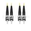 1m ST/UPC-ST/UPC デュプレックス シングルモード 光パッチケーブル（2.0mm PVC/OFNR 9/125）の画像