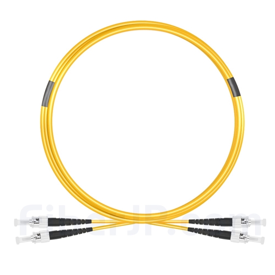 5m ST/UPC-ST/UPC デュプレックス シングルモード 光パッチケーブル（2.0mm PVC/OFNR 9/125）の画像