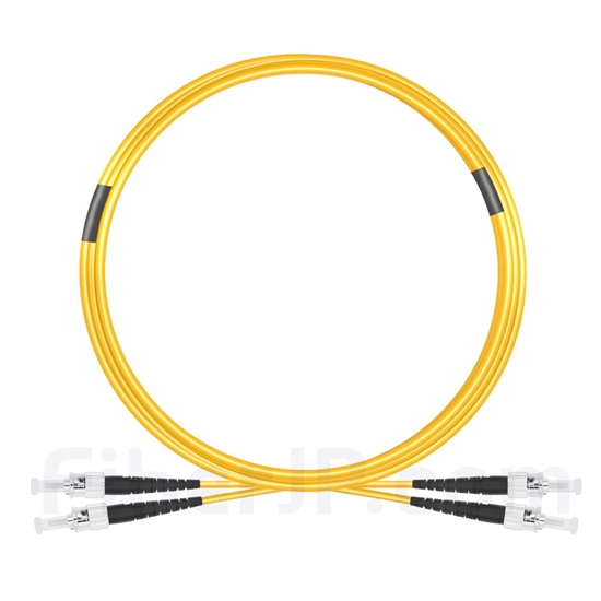 10m ST/UPC-ST/UPC デュプレックス シングルモード 光パッチケーブル（2.0mm PVC/OFNR 9/125）の画像