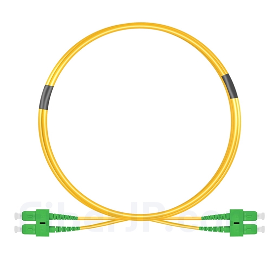 2m SC/APC-SC/APC デュプレックス シングルモード 光パッチケーブル（2.0mm PVC/OFNR OS2）の画像