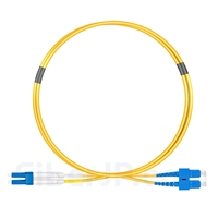 1m LC/UPC-SC/UPC デュプレックス シングルモード 光パッチケーブル（2.0mm LSZH OS2）