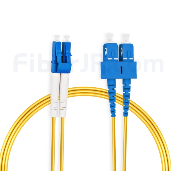 5m LC/UPC-SC/UPC デュプレックス シングルモード 光パッチケーブル（2.0mm LSZH OS2）の画像