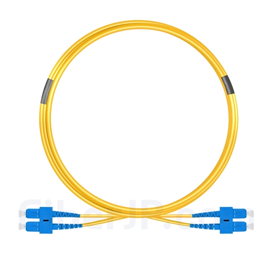5m SC/UPC-SC/UPC デュプレックス シングルモード 光パッチケーブル（2.0mm LSZH OS2）の画像